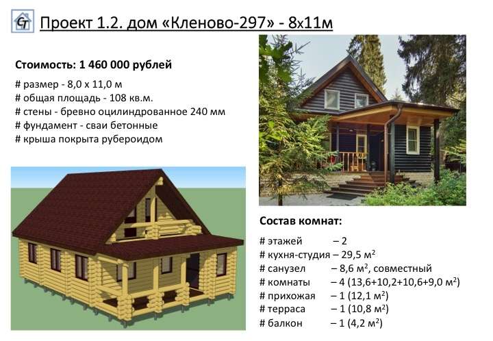 Изображение проект дома stdom Кленово-297 Стройтех